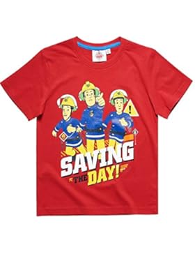 Feuerwehrmann Sam Kollektion 2017 T-Shirt 98 104 110 116 122 128 134 140 Shirt Fireman Sam Jungen Neu Top Rot