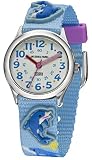 Jacques Farel Kinderuhr Mädchen Delfin Textilband HCC3137