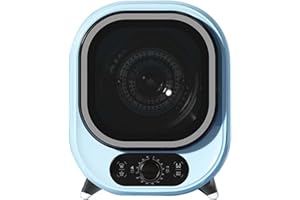 DPDZSW Small Tumble Dryer, Portable Condenser Tumble Dryer, 5kg Vented Tumble Dryer, Perfect for Counter Top or Wall Mounted Use, Compact, Mini Spin Dryer, 0.8kg Load Capacity,Blue