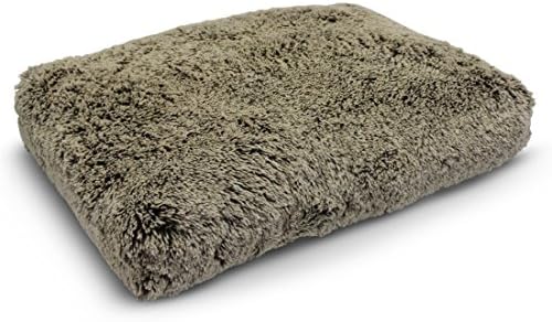 PUP IQ Luxe Pup Coco Chenille Pillow Dog Bed, Large Size, Machine Washable, Made in the USA, Premium AdaptaLoft Support