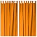 2 Long Tap Top Curtains Panels Ready-Made 140 x 260 cm Living Room Window Drapes - Easy-Care 100% Polyester - Tangerine