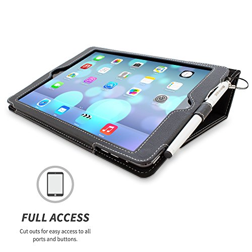 iPad Air Hülle & Neues iPad (2017) 9.7 Zoll Hülle (Schwarz), Snugg™ – Smart Case mit lebenslanger Garantie + Sleep / Wake Funktion für iPad Air (2013) und iPad (2017) - 4