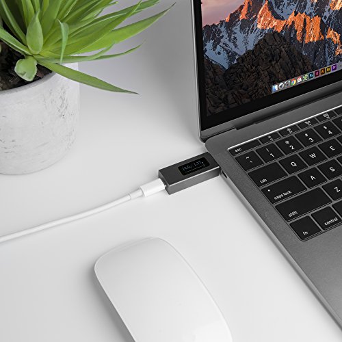 Plugable USB-C-Spannungs- und Strommesser mit Stromflussrichtungsangabe, Aluminiumkonstruktion und OLED-Bildschirm - 2