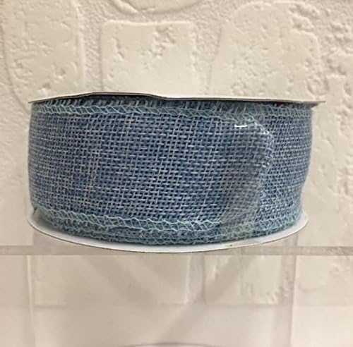 Roll Tape jute SKY BLUE natural 40 mm x 10 meters