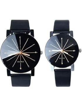 Ehepaar Armbanduhr - SODIAL(R) 1 Paar/2PC Ehepaar Armbanduhr Damen Herren-Armbanduhr Quarzuhr Armbanduhr Elegant...
