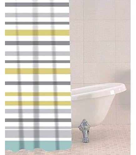 Sabichi PEVA Duschvorhang Mit Baby-Fisch-Muster, 180x180 Cm, Schimmelresistent & Wasserabweisend – Inkl. 12 Haken