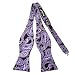 Produktbild PenSee Herren Fliege Selbst schwarz & violett Paisley Jacquard Gewebte Seide Bow Ties