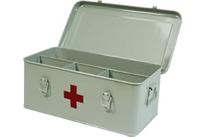 ZoeQide Grande boîte à pharmacie - Boîte à médicaments multifonction - Boîte à pharmacie - Boîte de rangement d'urgence - Organiseur de médicaments pour la maison, l'extérieur - Vert armée