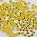 Beads4crafts 1000 X Glue On 3Mm 4Mm Ab Flat Back Rhinestone Bridal Ab Stones Craft Scrapbook, Size: 4Mm, Colour: Yellow/Gold.Ab.C896