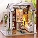 Produktbild XuBa 3D Holz Puppenhaus Wohnzimmer mit Balkonmöbel DIY Miniatur Kit Spielzeug mit Staubschutz Puppenhaus Wie abgebildet
