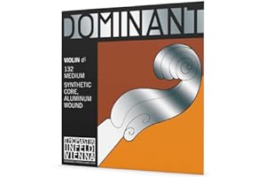 THOMASTIK-INFELD Cordes Thomastik Violon Dominant Noyau plein nylon Ré Alu. Filé. 4/4; Moyen