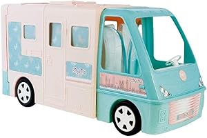 ODS - City Life, Camper XL Giocattolo per Bambine con Accessori, Camper Apribile Playset, Lunghezza 50 cm, Età Consigliata +3