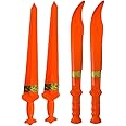 Vidhyapati Plastic Weapon Role Play Toy for Kids | Smooth Edges Activity Toy. (2-Khanjar/2-Talwar (Combo - 4 Pcs))