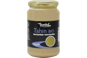 Sunita Tahina Crema di Sesamo - Salsa Tahini Ricca e Cremosa per Hummus e Salse -Crema di Semi di Sesamo Biologica - 340g