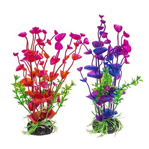 PANYTOW Plantas de plástico para acuario, acuario, acuáticas, acuáticas, hierbas, plantas artificiales, decoración para acuario de 19 cm, 2 unidades