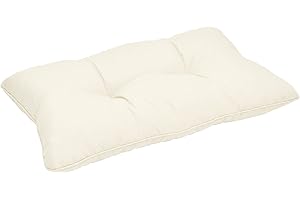 Beautissu Cuscino Lounge da Esterno XLuna - Comoda spalliera 50x40x12cm - per mobili e Arredamento da Giardino - Beige