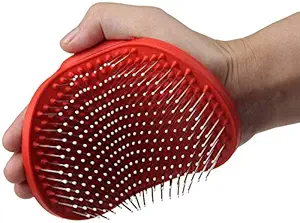 The DDS Store Pet Rubber Grooming Brush Massager with Adjustable Loop Handle and Stainless Steel Pin, Pet Brush, Shampoo Brush Scalp Massager Hair Remover Curry Comb Dog & Cat Grooming Brush