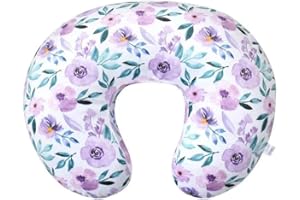 iEvolve Nursing Pillow Cover Breast feeding Pillow Support Positioner lounger cover for Baby Boy Girl, Cover Only(PurpleRose)