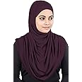 MyBatua 2-Piece Al-Amira Hijab with Under Scarf/Cap/Bonnet in Soft Viscose Jersey, Ready to Wear HJ-129