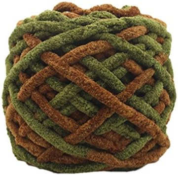 Worsted DIY Knitting Yarn, Indexp Chenille Silk Wool Crochet Arm Hand-woven Crafts for Sweater Hat Blanket Making (Multicolor C)