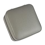 Vlando Kleine Faux Leder Reisen Schmuck Box Organizer Display Aufbewahrungsbox Fall für Ringe Ohrringe Halskette mit Spiegel - 8