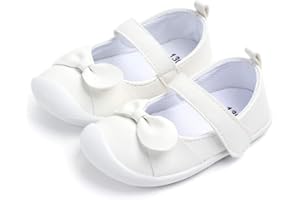 LACOFIA Baby Mädchen Ballerinas Kleinkind Klettverschluss rutschfest Lauflernschuhe