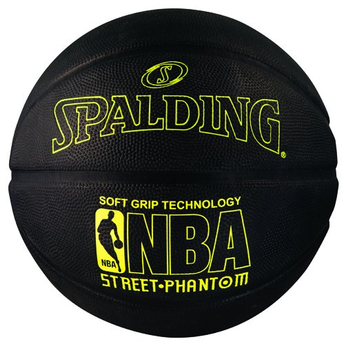 Spalding 71025 NBA Street Phantom Outdoor Basketball, Neon Yellow/Black, Size 7/29.5