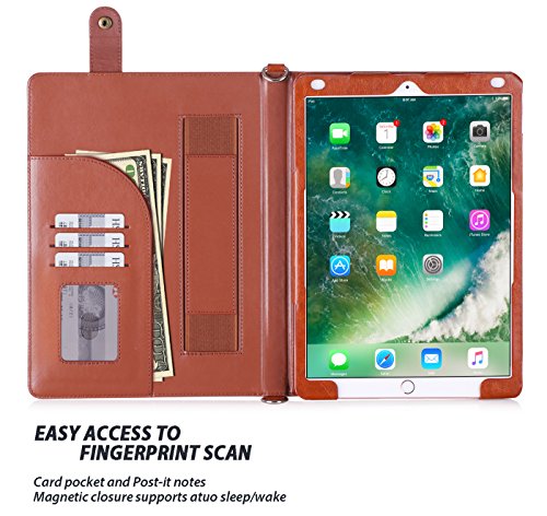 iPad Pro 10.5 Hülle,iPad Pro 10.5, Fyy® Luxuriöse Echte Lederhülle, allgewaltige Tasche für Apple iPad 10.5 (2017), Braun - 6