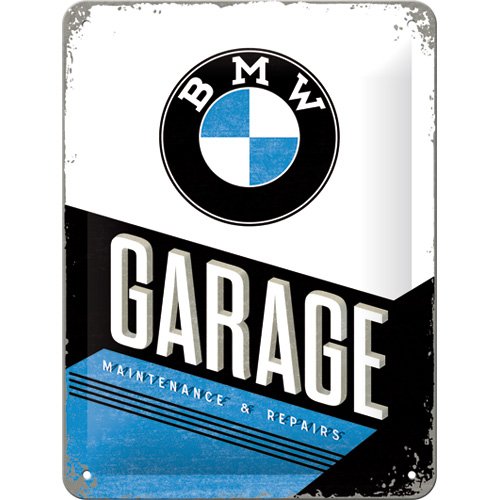 Nostalgic-Art 26212 BMW Garage, Cartel de Chapa, 15 x 20 cm