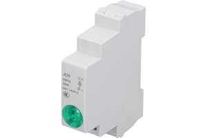 SENECESLI Lampe sur Rail DIN, Voyant LED sur Rail DIN PC pour Circuits AC 50 Hz 60 Hz, Lampe D'indication de Signal LED de Type Rail Compact pour Boîtes de Distribution, Tours CNC (GREEN)