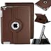 Produktbild New Apple Ipad air2 (2014-15)/ Ipad 6 360 Rotating Magnetic PU Leather Case (Brown) Smart Cover Stand for Apple Ipad air2 (2014-15)/ Ipad 6