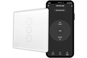 Konyks Vollo Max 3 Interrupteur connecté pour volets roulants - Installation facile, contrôle vocal avec Alexa, Google Home et Siri et à distance, programmation horaire,