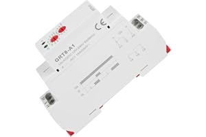 HILITAND Commutateur de Temporisation, GRT8-A1 AC/DC 12V ~ 240V Mini relais temporisé à la mise sous tension, type rail DIN