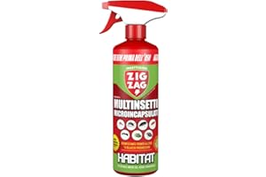 ZIG - ZAG Zig Zag, Insetticida, Habitat, Multinsetto, Inodore, Ideale Per Cimici, Mosche, Zanzare, Scarafaggi, Formiche, Zecche, Prodotto A Lento Rilascio, Ml 500, Bianco, ‎6.8 x 6.8 x 6.8 cm; 10 grammi