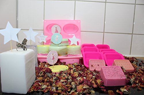 Unitedcovers Set Silikonformen für perfekt geformte ovale Seifen und 100% Handmade Seifen – 11 Formen – 1 Seifenform mit 8 ovalen Hohlräumen und 10 Stück 100% Handmade - 2