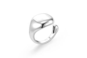 ALEXCRAFT Anelli Argento Ster Regolabile Donna Uomo a Fascia Mignolo Pollice Inossidabile