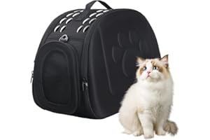 SINBIDE Sac de Transport d'animaux pour Chien Chat Lapin Respirable Démontable Lavable (Noir)