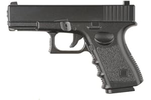 JNHCD 2EAGLE Airsoft-Pistolet à Billes G.15+ à Ressort, matière:métal-Rechargement Manuel-Puissance: 0,5 Joule-Livré avec Holster Rigide, Noir, 17x13x2.5cm