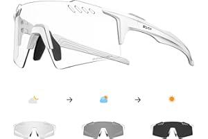 SCVCN Photochromique Lunette de Cyclisme Sport Homme Femme Transparente UV400 TR90 Vélo VTT Pêche Course Conduite