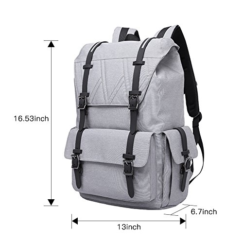 Evershop 24 liter Unisex Retro Oxford Wasserabweisend Rucks  cke Vintage-Stil Gro  er Kapazit  t Reiserucksack Wanderrucksack f  r Freizeit Camping Ou