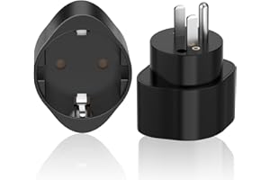 Clomnpe Adaptador Enchufe Español a Americano, 2X Adaptador de Viaje EE. UU, Adaptador Enchufe USA, Tipo B, Adaptador Europa a USA, para Estados Unidos, Canadá, México, Tailandia, Colombia, Cuba