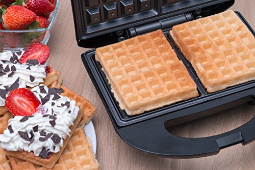 CONCEPT Hausgeräte vf3030 Waffeleisen, 700 W, edelstahl / schwarz - 2