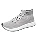 Produktbild Ansenesna Sneaker Herren Sport Flach High Elastisch Atmungsaktiv Schnürschuhe Männer Outdoorschuhe Für Fitnessstudio (39, Grau)