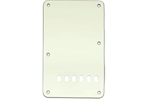 Musiclily 6 Trous Vintage Style Plaque Arrière Vibrato Tremolo Backplate pour Guitare électrique Fender USA/Mexican Standard Strat, 3 plis Couleur Menthe Ivoire