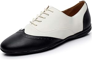 HIPPOSEUS Scarpe da Ballo Moderne da Uomo Stringate in Pelle Morbida Suola in Gomma Piena Scarpe da Ballo Sociale per Uomo