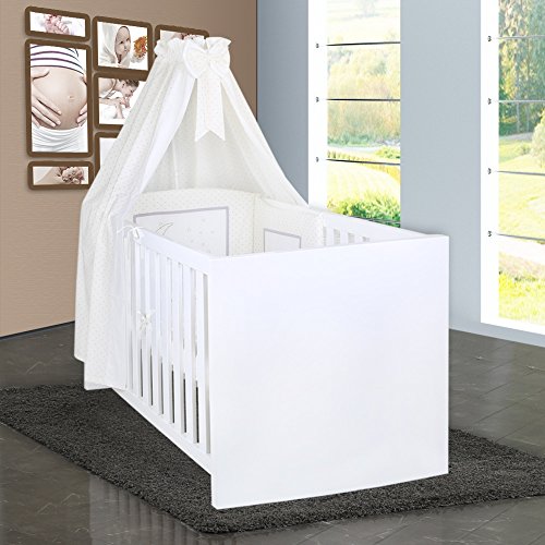 Preisvergleich Produktbild 5-tlg. Babybettset Mixibaby Bettwäsche Bettset Night cream