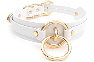 lalatia Handmade Women O Ring Faux Leather Choker