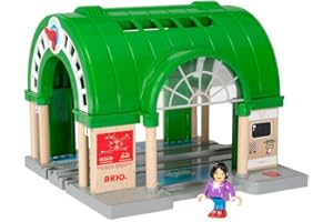 BRIO World - 33649 - Gare Centrale Sonore - Accessoire pour Circuit de Train en Bois - Fonction sonore - Piles incluses - Jouet pour garçons et Filles dès 3 Ans