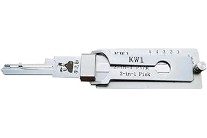 RLOKK Home Door Civil 2 en 1 - Herramienta de selección y decodificador de cerraduras, para abrir cerraduras y lector de llaves, herramienta profesional de cerrajería (KW1)