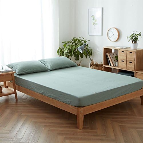 Wash cotton solid color hat/simple japanese style bedding/single piece full cotton bedspread/mattress cover-D 180x200cm(71x79inch)
